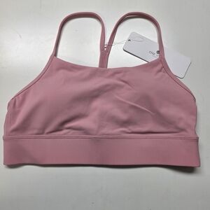 Crz Yoga Butterluxe Yoga Sport Bra Wirefree Padded Low Impact Pink Sz Small New
